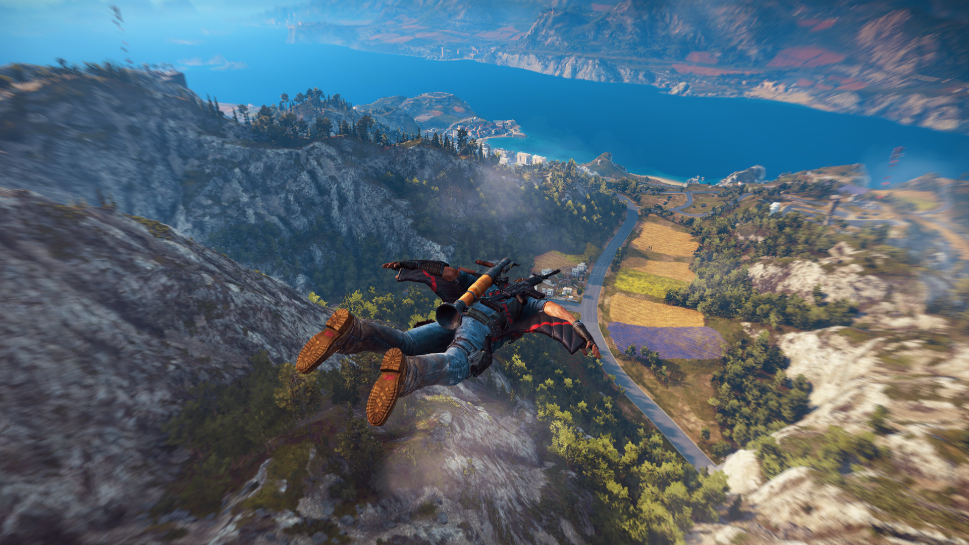 just cause 3 birds flying high