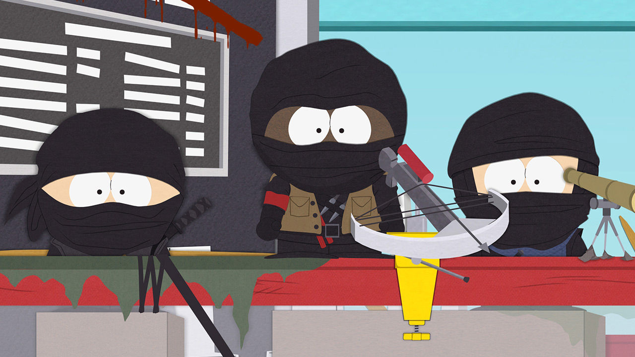 south park playing ninjas