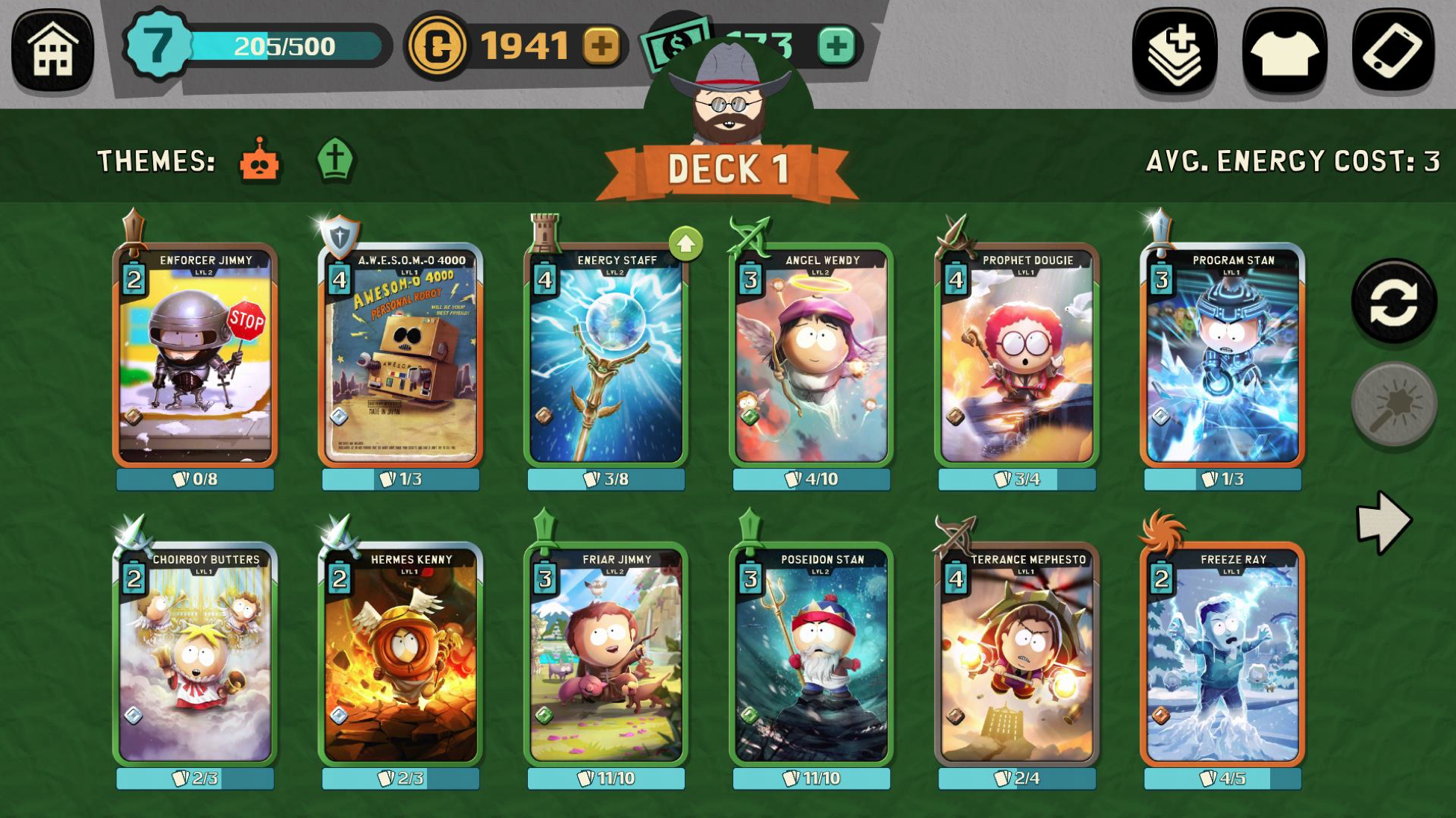 South Park: Phone Destroyer deck